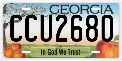 GA license plate CCU2680