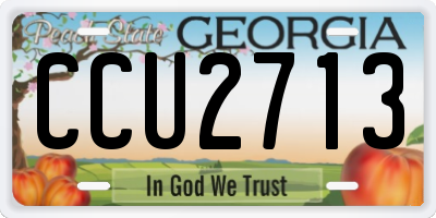 GA license plate CCU2713