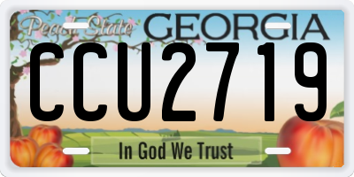GA license plate CCU2719