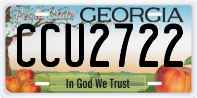 GA license plate CCU2722