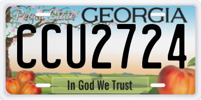 GA license plate CCU2724