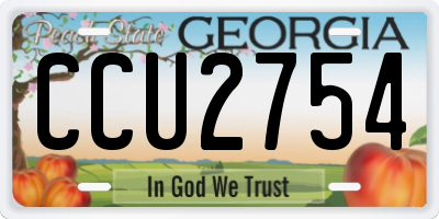 GA license plate CCU2754