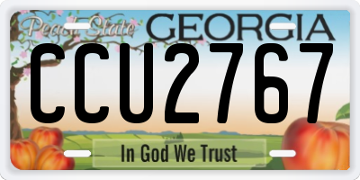 GA license plate CCU2767