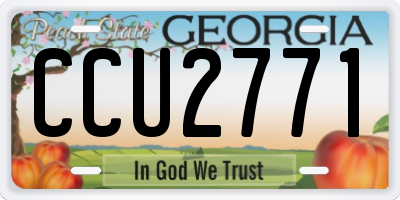 GA license plate CCU2771