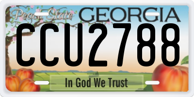 GA license plate CCU2788