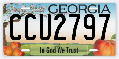 GA license plate CCU2797