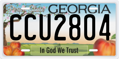 GA license plate CCU2804