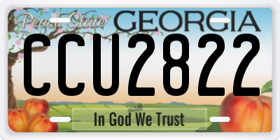 GA license plate CCU2822