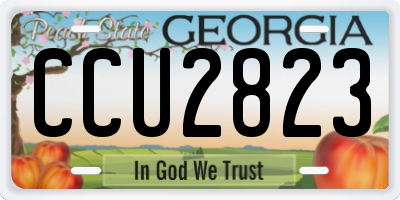 GA license plate CCU2823