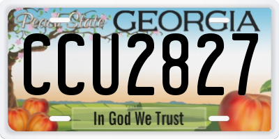 GA license plate CCU2827