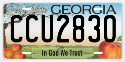 GA license plate CCU2830