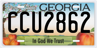 GA license plate CCU2862