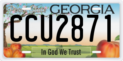 GA license plate CCU2871