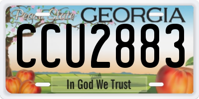 GA license plate CCU2883