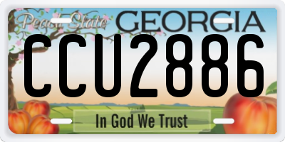 GA license plate CCU2886