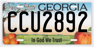 GA license plate CCU2892