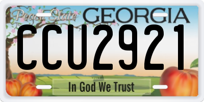 GA license plate CCU2921