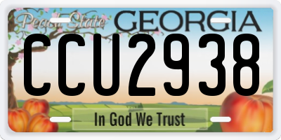 GA license plate CCU2938