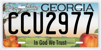 GA license plate CCU2977