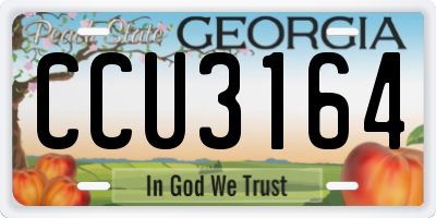 GA license plate CCU3164