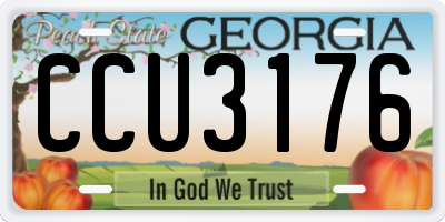 GA license plate CCU3176