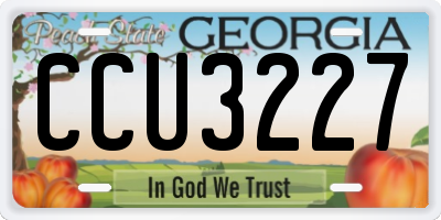 GA license plate CCU3227
