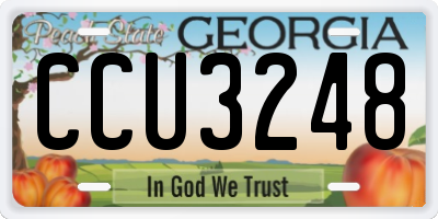 GA license plate CCU3248
