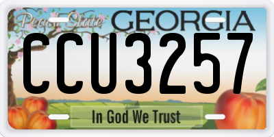 GA license plate CCU3257