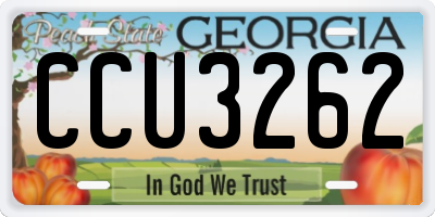 GA license plate CCU3262