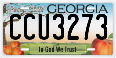 GA license plate CCU3273