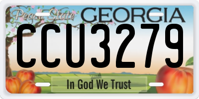 GA license plate CCU3279