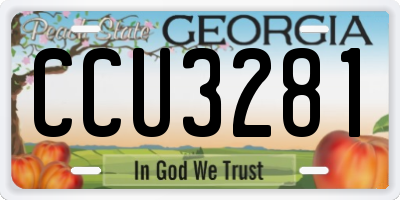 GA license plate CCU3281