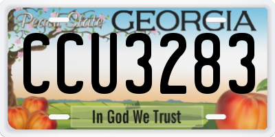 GA license plate CCU3283