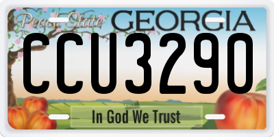 GA license plate CCU3290