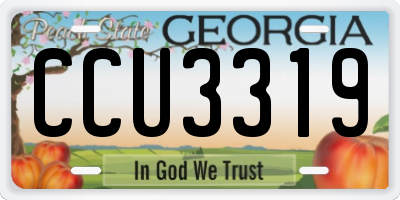 GA license plate CCU3319