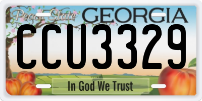 GA license plate CCU3329