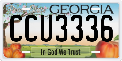 GA license plate CCU3336