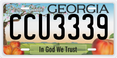 GA license plate CCU3339