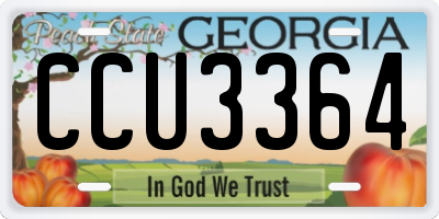 GA license plate CCU3364