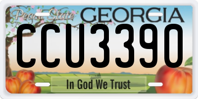 GA license plate CCU3390