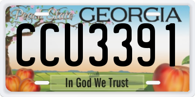 GA license plate CCU3391