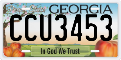 GA license plate CCU3453