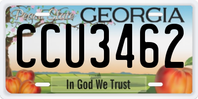 GA license plate CCU3462