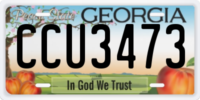 GA license plate CCU3473