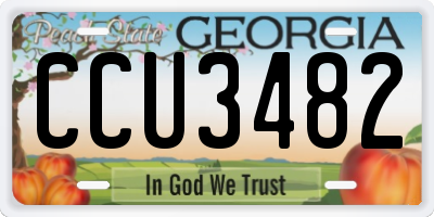 GA license plate CCU3482