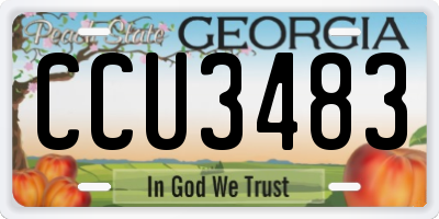 GA license plate CCU3483