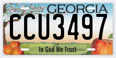 GA license plate CCU3497