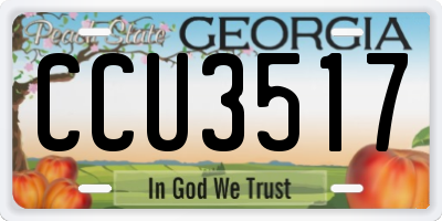 GA license plate CCU3517