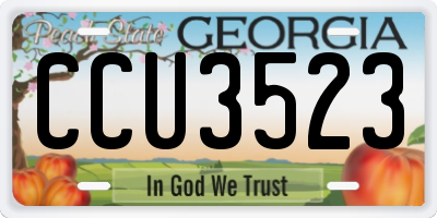 GA license plate CCU3523
