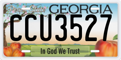 GA license plate CCU3527